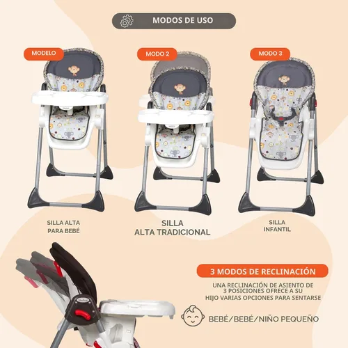 Miniatura 4 de Baby Trend Silla alta Sit-Right, cabezas bobble