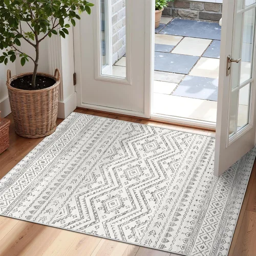 Miniatura 52 de Miukiki Alfombra marroquí lavable de 2 x 3 pies para sala de estar, antideslizante, plegable, grande y suave, para comedor y dormitorio