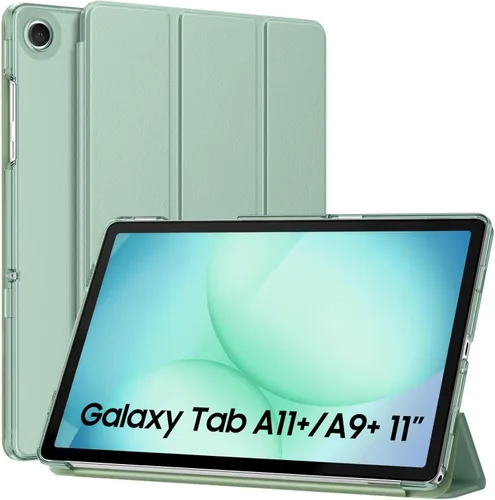 Miniatura 26 de MoKo Funda para Galaxy Tab A9+/A9 Plus de 11 pulgadas 2023, Funda Protectora Inteligente Delgada con Soporte y Carcasa Trasera Translúcida de PC