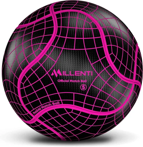 Miniatura 11 de Balón de fútbol Millenti tamaño 5 – Reverse Bend-It – Balón de fútbol con alta visibilidad, fácil de rastrear – Balones de fútbol oficial con unión