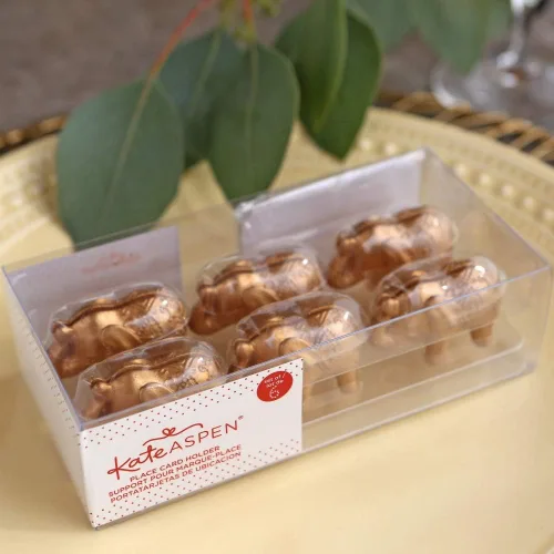 Miniatura 7 de Kate Aspen Lucky Golden Elephant - Portatarjetas de lugar, soportes para fotos, recuerdos de fiesta, decoraciones de boda india, tarjetas