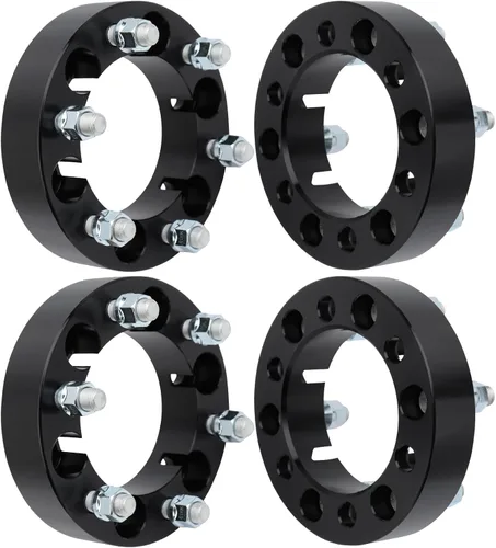 Miniatura 39 de IRONTEK Espaciadores de rueda de 0.157 x 4.000 in, espaciadores forjados reales de 2 pulgadas con orificio de cubo de 2.697 in M12x1.25 pernos aptos