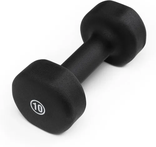 Marcy Colored Neoprene Dumbbell (Sold in Singles or Set) Hand Weights, Exercise Free Weights for Home Gym I. Negro medianoche - 10lb - Individual