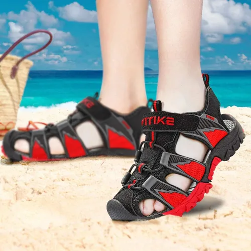 Miniatura 7 de Littleplum Sandalias deportivas con punta cerrada, zapatos de verano para niños, caminar, senderismo, atletismo, al aire libre