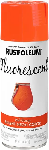 Miniatura 22 de Rust-Oleum 342568 – Pintura en aerosol fluorescente especial, 11 onzas, naranja Naranja fluorescente