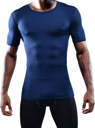 Miniatura 4 de NELEUS Paquete de 3 camisetas de entrenamiento de capa base de compresión atlética para hombre