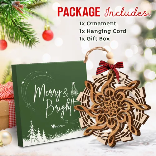 Miniatura 4 de Adorno de Navidad con notas musicales 2025 – Regalos musicales para hombres y mujeres, ideas de regalo musical de vacaciones para amantes