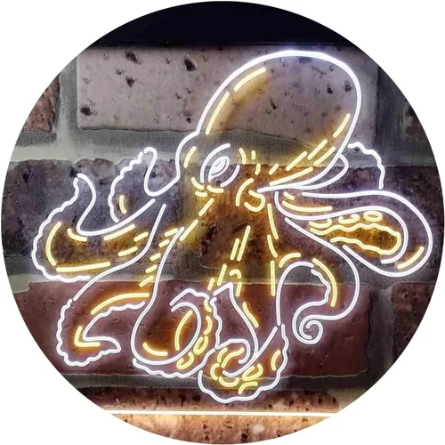 Miniatura 15 de ADVPRO Octopus Ocean Display Room Dual Color LED Neon Sign Azul y Rojo 12 x 8 pulgadas st6s32-i3734-br