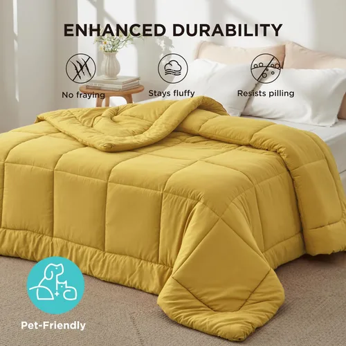 Miniatura 164 de Bedsure Relleno de edredón – Edredones acolchados tamaño King, edredón para todas las estaciones, ropa de cama alternativa de plumón suave, con 8