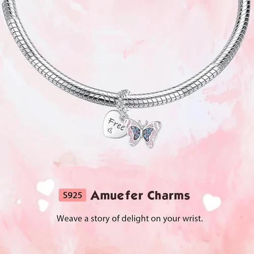 Miniatura 23 de Amufer S925 Charms for Women, compatible with Pandora Bracelets and Necklaces, Jewelry Gift