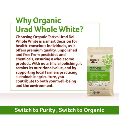 Miniatura 7 de Organic Tattva White Urad Dal Entero (4 libras) – Lentejas secas orgánicas, sin gluten, veganas y kosher – Lentejas blancas sin pulir secas