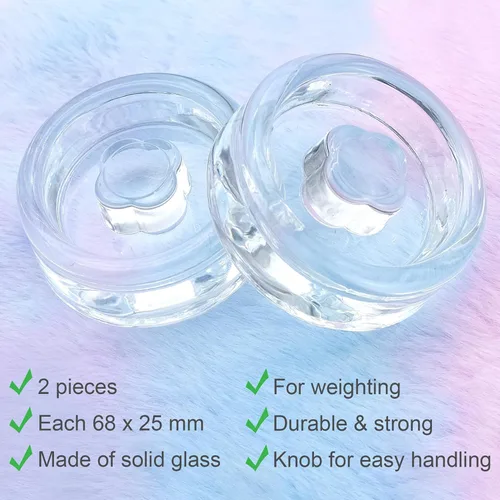 Miniatura 6 de 2 pesos de fermentación de vidrio, tapas de fermentación para frascos Mason de boca ancha, pesas para conservas para chucrut, encurtidos y kimchi