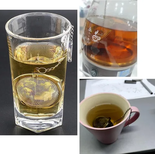 Miniatura 6 de 2 infusores de té prémium para té de hojas sueltas, coladores de té y bolas de té mejorados para condimentar especias y condimentos a base de hierbas
