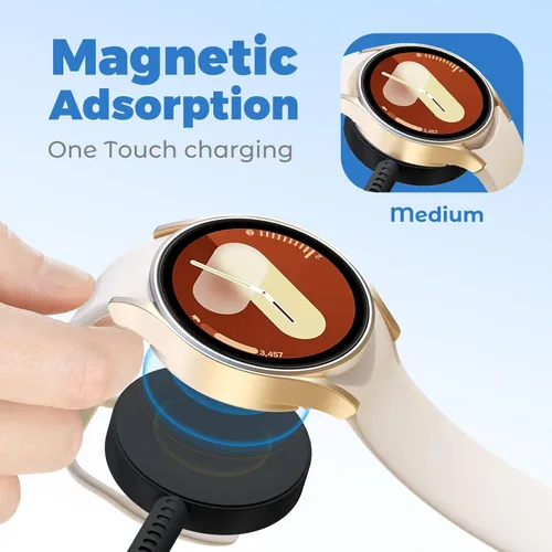 Miniatura 4 de Cndons Cargador de reloj inteligente 2 en 1 de 6 pies para Samsung Galaxy Watch Ultra/8/7/6/5/4/3/Active 2/1 (Pro, clásico) y cargador USBC súper