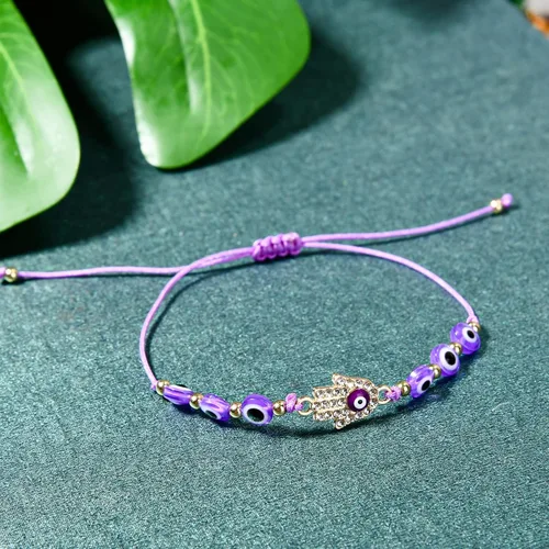 Miniatura 6 de Tacobear 24Pcs Evil Eye Bracelets Necklace Kit Women Teen Girl Jewelry Gift Bulk Adjustable String Crystal Alloy Handmade Braided Friendship
