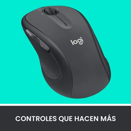 Miniatura 4 de Logitech M510 - Mouse inalámbrico, ratón para laptop y PC con receptor unificador USB, botones programables - Grafito