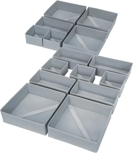 Miniatura 7 de DIMJ Organizador de cajones para ropa, paquete de 6 unidades, organizadores plegables para bebé, organizador de almacenamiento y cómoda