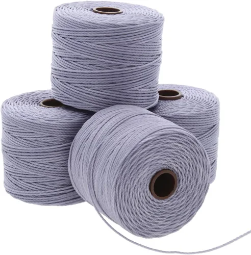 Miniatura 31 de The Beadsmith S-Lon Cordón para Cuentas – Cordón de Nylon Torcido de 0.5 mm para Ensartar, Paquete de 4, Mezcla de Neutrales Fríos, TEX210, 77
