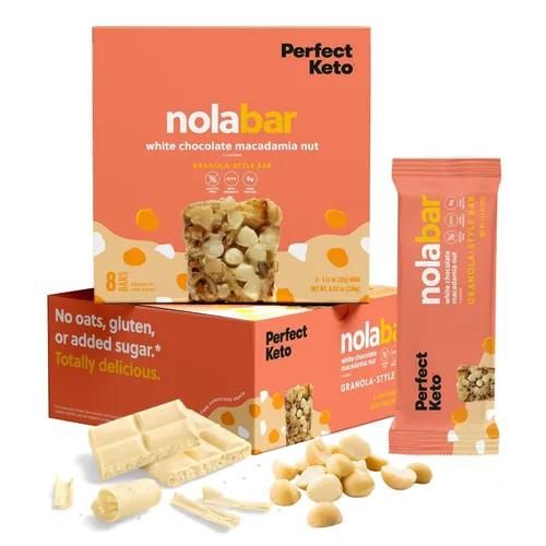Miniatura 10 de Perfect Keto Barras Nola, sin gluten, barras de granola keto, bocadillos bajos en carbohidratos o barra de desayuno sin azúcar añadido, alimentos