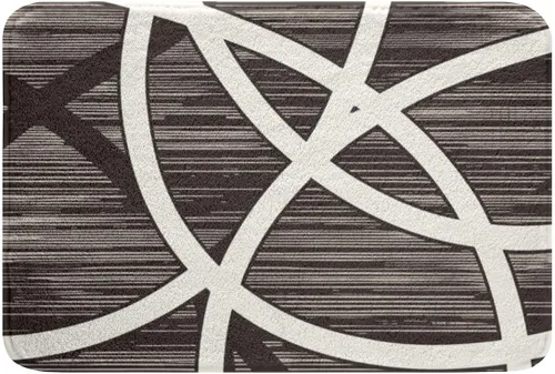 Miniatura 32 de Feelyou Beige Brown Bathroom Rugs Abstract Geometric Bath Mats Modern Art Bathroom Accessories Floor Doormats 16"x24" Soft Microfiber