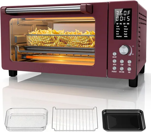 Nuwave Bravo Pro Convección Freidora de Aire Tostador Horno Combo, 2025 Nuevo y Mejorado, 10-en-1, Controles de Temperatura 50°-450°F, Tecnología