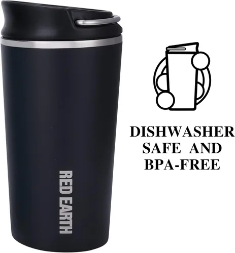 Miniatura 7 de GiNT Taza de viaje de 17 onzas con infusor y dos tapas. Taza de café de acero inoxidable 316 aislada al vacío. Taza apta para lavavajillas