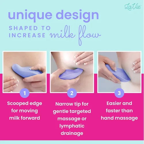 Miniatura 8 de LaVie Masajeador de Lactancia con Calor 3-en-1 Ajustable con Calor + Vibración para Amamantar, Lactancia, Extracción de Leche, Apoyo Esencial