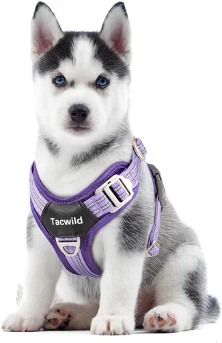 Miniatura 23 de Arnés sin tirones para perro, chaleco reflectante ajustable con broche de metal, malla suave transpirable sin estrangulamiento para cachorro, fácil