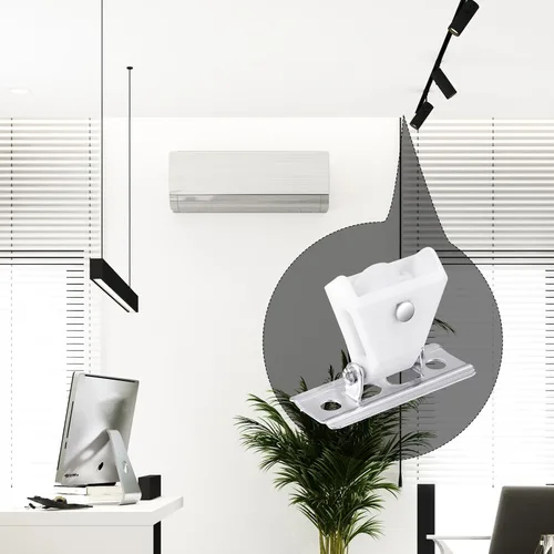 Miniatura 3 de 10 poleas romanas de plástico blanco, mecanismo de bloqueo de cordón de plástico blanco, accesorios de persiana romana, piezas para persianas