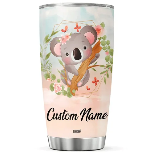 Miniatura 10 de CUBICER Vaso de café personalizado con diseño de oso y tapa aislada, regalos de Navidad para niños, mujeres y adultos, tazas de acero inoxidable