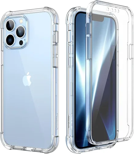Miniatura 9 de SURITCH Funda transparente para iPhone 13 Pro Max, [protector de pantalla antiespía integrado] Funda rígida a prueba de golpes de 360°