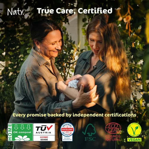 Miniatura 6 de Naty Toallitas para bebé XXL 98% de agua, hipoalergénicas y naturales para pieles sensibles Sin perfume, a base de plantas, sin fragancia Sin