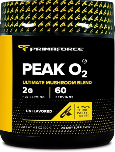 PrimaForce Peak O2 Suplemento de entrenamiento, 4.23 oz, mezcla patentada, sin OMG, vegano y sin gluten