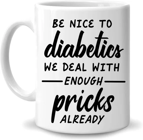 Hyturtle Taza de café para diabetes, regalos para diabetes tipo 1, 2, guerreros de concienciación de diabetes – Regalos de cumpleaños de Navidad –