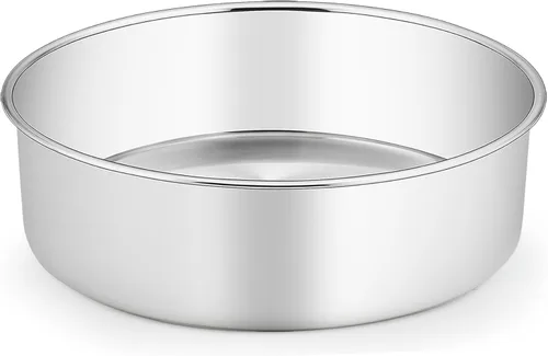 Miniatura 11 de TeamFar Molde para pasteles de 6 pulgadas, molde redondo profundo de acero inoxidable para hornear pasteles para bodas, fiestas de cumpleaños,