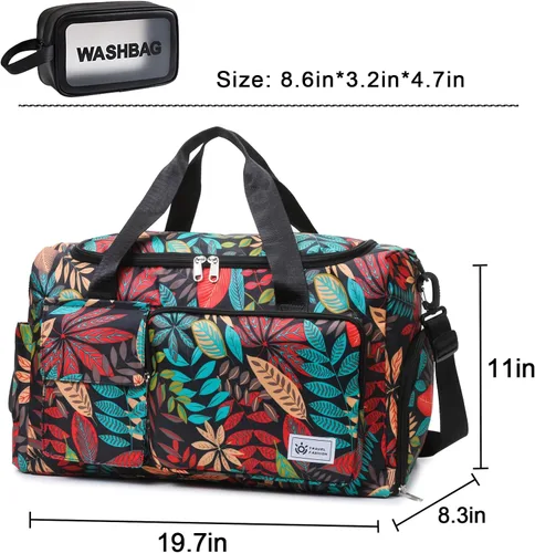 Miniatura 295 de Pequeña bolsa de gimnasio para mujer, bolsa de viaje con compartimento para zapatos