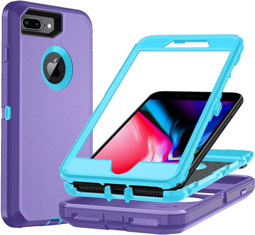 Miniatura 31 de Funda para iPhone X/i Phone Xs, 3 capas duradera funda de teléfono resistente protección para teléfono, a prueba de golpes a prueba de caídas a Negro