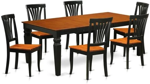 Miniatura 10 de East West Furniture LGAV5-BCH-W - Juego de cocina de 5 piezas que incluye una mesa de comedor rectangular con hoja de mariposa y 4 sillas de asiento
