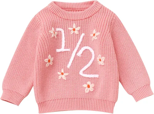 Miniatura 70 de Suéter de primer cumpleaños para bebés y niñas de un año de edad, sesión de fotos, otoño e invierno
