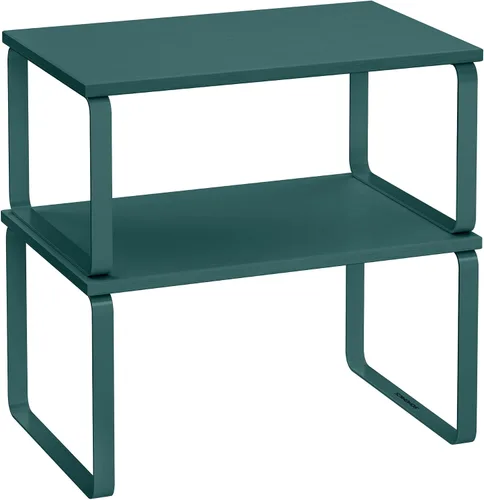 Miniatura 28 de SONGMICS Estante Organizador de Gabinete, Juego de 2 Estantes de Encimera de Cocina, Almacenamiento de Cocina, Estante de Especias, Apilable