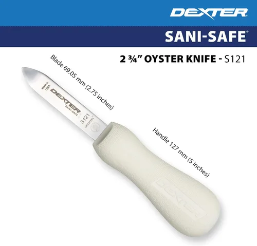 Miniatura 5 de Dexter-Russell - Cuchillo para ostras estilo New Haven de 2.75 pulgadas de la serie Sani-Safe