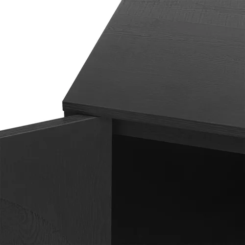 Miniatura 8 de ZeHuoGe Aparador de buffet con ratán, aparador de almacenamiento de cocina con puertas decoradas de ratán, bufé de café con licor, comedor, pasillo