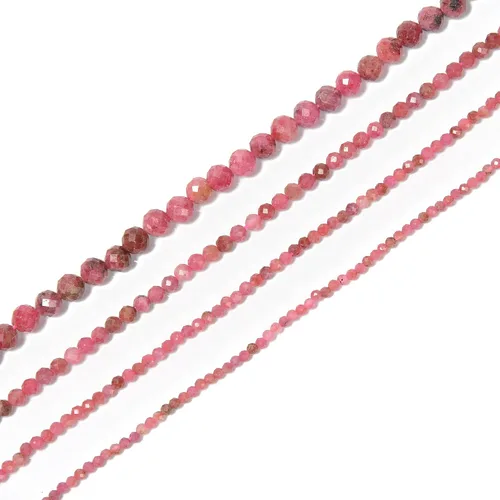 Miniatura 4 de JM Design Thulite natural facetó cuentas redondas tamaño 0.236 in 15.5 '' hebra para la fabricación de joyas