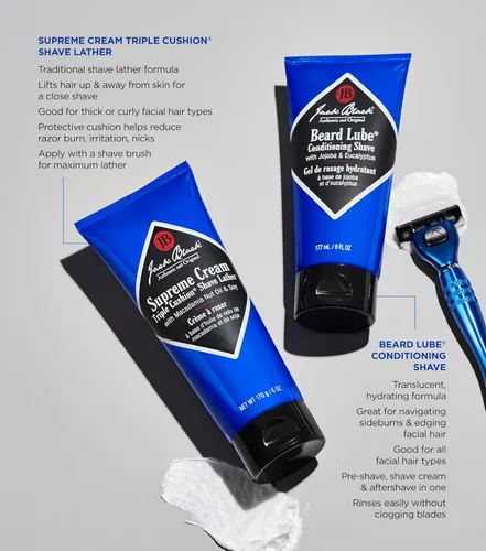 Miniatura 2 de Jack Black Supreme Cream Triple Cushion - Crema de afeitar para hombre, crema de afeitar para hombres, crema de afeitar para hombres, crema
