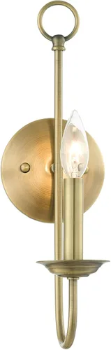 Miniatura 3 de Livex Lighting 42681-01 - Aplique de pared de latón antiguo (1 luz)