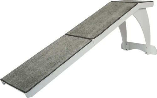 PetSafe CozyUp Rampa de Cama - Apoya la Espalda y Articulaciones de las Mascotas - Superficie de Alfombra de Alta Tracción - Madera Grado Mueble -