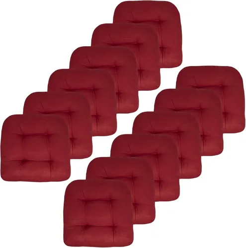 Miniatura 75 de Sweet Home Collection - Cojines para silla de patio al aire libre, cojines prémium con relleno grueso y cómodo de fibra, con tul, 19 x 19 pulgadas