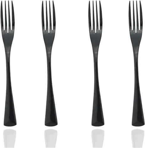 Miniatura 36 de JASHII Juego de cubiertos de 20 piezas de acero inoxidable multicolor para 4, utensilios de comida, incluye tenedores, cuchillos, cucharas, aptos