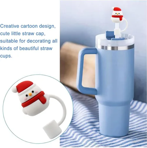 Miniatura 4 de Tapa con pajita para vaso Stanley, Tapa para pajita compatible para vaso de 30 y 40 oz con asa, tapas reutilizables a prueba de polvo de 10 mm 0.4