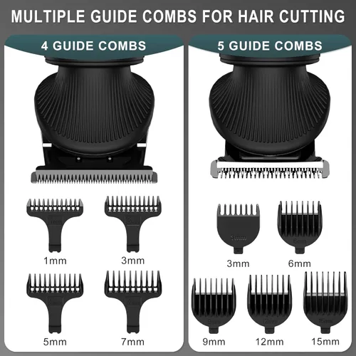 Miniatura 3 de Scttomon Recortadora de barba para hombres, kit profesional de aseo de barba para hombres, recortadora con hoja en T, afeitadora eléctrica, navaja